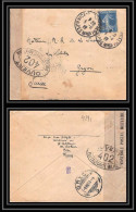 9291 N°140 Semeuse 25c Censure Guerre 1914/1918 Nice Pour Gryon Suisse Swiss France Lettre Cover - WW I