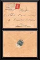 9237 Entete N°138 St Romain De Benet Charente Maritime Semeuse 10c + 5c Au Verso Millesime 1913 France Lettre Cover - 1877-1920: Période Semi Moderne