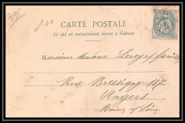 9135 N°111 Cachet Jour De L'an 7 Blanc Paris Angers Maine Et Loire France Carte Postale Postcard - 1877-1920: Semi-moderne Periode