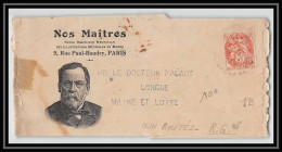 9106 Entete NOS MAITRES N°109 Blanc Paris Longue Maine Et Loire 1911 Bande Journal Illustree France Lettre Cover - 1877-1920: Période Semi Moderne