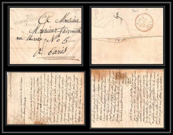 9015 LAC Militaire St Jean De Losne Cote D'or 1817 Pour Paris Marque Postale Lineaire 50x9 France Lettre Cover - 1801-1848: Precursors XIX