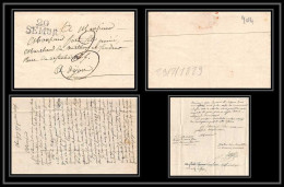 9014 LAC Chevigny Semur 1829 Marque Postale Lineaire 25x11 France Lettre Cover - 1801-1848: Précurseurs XIX