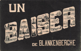 BELGIQUE - Blankenberghe - Un Baiser - Multivues - Animé - Carte Postale Ancienne - Blankenberge