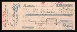 8895 Alban Tarn Grains Et Vins Resseguier 1913 10c Entete Commercial Timbre Fiscal Effet De Commerce Fiscal Document - Briefe U. Dokumente