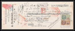 8874 Toulouse Construction Durand 1928 Affranchissement Compose 2f10 Entete Commercial Timbre Fiscal Document - Lettres & Documents