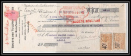 8871 Toulouse Tuileries 1925 Affranchissement Compose 90c Entete Commercial Timbre Fiscal Effet Commerce Document - Brieven En Documenten