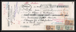 8864 Albi Tarn Produits Silicieux Paris 1928 Entete Commercial Affranchissement Compose 14f40 Timbre Fiscal Document - Brieven En Documenten