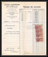 8839 Oeufs Ackermann Mulhouse Bas Rhin 1938 50c X4 Entete Commercial Timbre Fiscal Fiscaux Sur Document - Lettres & Documents