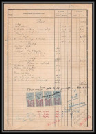 8834 Albi Tarn Quittances 1923 25c Bande De 4 Timbre Fiscal Fiscaux Sur Document - Briefe U. Dokumente