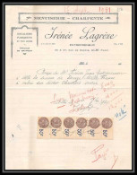 8836 Albi Tarn Menuiserie Lagreze 1931 50c Bande De 6 Entete Commercial Timbre Fiscal Fiscaux Sur Document - Briefe U. Dokumente