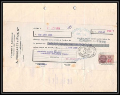 8831 Labastide-Rouairoux TARN MIDIGAZ 1939 Beziers 45c Entete Commercial Timbre Fiscal Fiscaux Sur Document - Briefe U. Dokumente