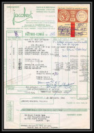 8829 Entete Commercial Jacobert Vins CONTRIBUTIONS INDIRECTES Charenton Seine 1953 Timbre Fiscal Fiscaux Sur Document - Lettres & Documents
