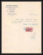 8818 Albi Tarn Fraisse 2f 1937 Entete Commercial Timbre Fiscal Fiscaux Sur Document - Covers & Documents