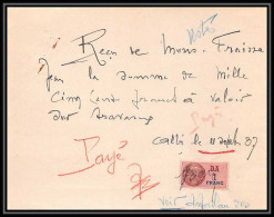 8819 Albi Tarn 1f 1937 Timbre Fiscal Fiscaux Sur Document - Briefe U. Dokumente
