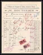8816 Albi Tarn Houtekier 1937 1f50 +50c Entete Commercial Timbre Fiscal Fiscaux Sur Document - Covers & Documents
