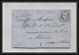 8787 LAC Entete Vin Bonnet N 60 Ceres 25c GC 4433 Lorette Loire 1875 Pour Tournus France Lettre (cover) - 1849-1876: Période Classique