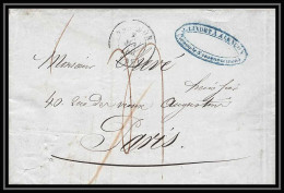 8589 LAC Alencon Orne 1849 Pour Paris Marque Postale France Lettre (cover) - Marques D'entrées