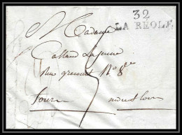 8579 LAC La Reole Gironde 29x11 1798 Marque Postale Lineaire France Lettre (cover) - 1701-1800: Precursori XVIII