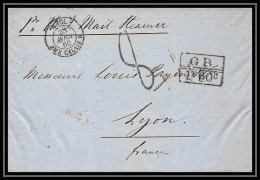 8587 LAC Havane Cuba 1860 Marque Postale Entree Maritime Steamer France Lettre (cover) - Maritime Post