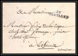 8586 LSC Mortagne Orne 30X9 Pour Lizieux Calvados Marque Postale Lineaire France Lettre (cover) - 1801-1848: Precursori XIX