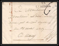 8568 LSC St Mihiel Meuse 31x11 (+/- 1820) Pour Nancy Marque Postale Lineaire France Lettre (cover) - 1801-1848: Précurseurs XIX