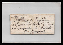 8575 LAC Argentan Orne 30x9 1810 Pour Querqueville Manche Marque Postale Lineaire France Lettre (cover) - 1801-1848: Précurseurs XIX