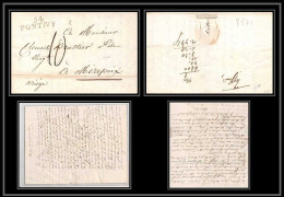 8571 LAC Pontivy Morbihan 33x11 1822 Pour Mirepoix Marque Postale Lineaire France Lettre (cover) - 1801-1848: Précurseurs XIX