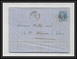 8519 LAC 1868 N 29 Napoleon 20c GC 4096 Les Vans Ardeche St Etienne Loire France Lettre Cover - 1849-1876: Classic Period