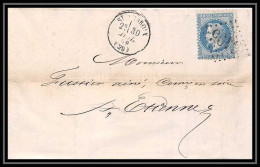 8482 LAC Entete Aubrespy 1869 N 29 Napoleon 20c GC 3495 Cad Type 16 St Ambroix Gard St Etienne Loire France Lettre - 1849-1876: Klassik