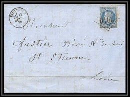 8469 LAC 1868 N 29 Napoleon 20c GC 3910 Taulignan Drome St Etienne Loire France Lettre - 1849-1876: Klassieke Periode