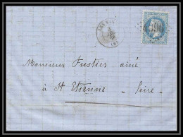 8505 LAC 1868 N 29 Napoleon 20c GC 4096 Les Vans Ardeche St Etienne Loire France Lettre Cover - 1849-1876: Klassik