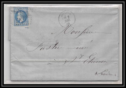 8412 LAC 1869 N 29 Napoleon 20c GC 1894 Cad Type 16 Joyeuse Ardeche St Etienne Loire France Lettre - 1849-1876: Klassik