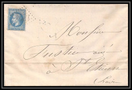 8407 LAC 1868 N 29 Napoleon 20c GC 1894 Joyeuse Ardeche St Etienne Loire France Lettre - 1849-1876: Klassik