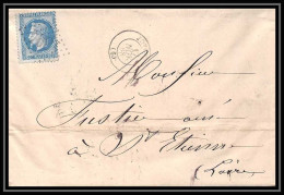 8409 LAC 1868 N 29 Napoleon 20c GC 1894 Joyeuse Ardeche St Etienne Loire France Lettre - 1849-1876: Période Classique