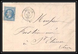 8405 LAC 1868 N 29 Napoleon 20c GC 1894 Joyeuse Ardeche St Etienne Loire France Lettre - 1849-1876: Klassieke Periode