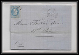 8391 LAC 1869 N 29 Napoleon 20c GC 1300 Dieulefit Drome Cad Type 16 St Etienne Loire France Lettre Cover - 1849-1876: Klassieke Periode