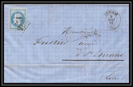 8362 LAC La Ganille = Boite Rurale B 1868 N 29 Napoleon 20c GC 1256 Cunlhat Puy-de-Dome St Etienne Loire Lettre - 1849-1876: Klassieke Periode