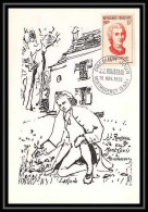 9993 N°1084 Rousseau ECRIVAIN WRITER Montmorency Fdc 1956 France Carte Maximum Card - 1950-1959