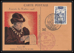 9960 Journée Du Timbre 1945 Casablanca Maroc France Carte Postale Postcard - Cachets Commémoratifs
