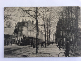 LUXEMBOURG : Station Luxembourg-Parc - Ch. Bernhoef - 1906 - Stations - Met Treinen