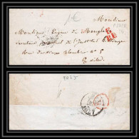 9935 Lac Paris Vieux Colombier Voir Cachets Rouge 1827 Marque Postale France Lettre Cover - 1801-1848: Precursori XIX