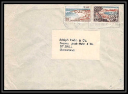 9851 N°981 Ajaccio Corse Paris Distribution 16 St Gall 1954 Suisse Swiss France Lettre Cover - 1921-1960: Moderne
