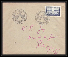 9861 N°922 Narvik 1952 Rattachement Des 3 Eveches Metz Luxembourg France Lettre Cover - Commemorative Postmarks