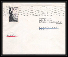 9832 N°941 Haute Couture Parisienne Fashion 1953 Neuilly Krag Innsbruck Autriche Austria France Lettre Cover - 1921-1960: Moderne