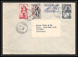 9842 N°943 944 Theatre 962 Escrime Fencing Jeux Olympiques (olympic Games) Helsinski 1954 St Gall Suisse France Lettre - 1921-1960: Période Moderne