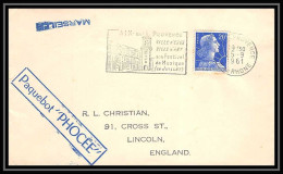 9816 Paquebot Phocee Maritime N°1011 Muller Tardif Aix En Provence Marseille Pour Lincoln England 1961 ! France Lettre - Schiffspost