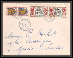 9827 N°955 Paire Tour De France 1953 Paris Tri Pour Geneve Suisse Swiss France Lettre Cover - 1921-1960: Modern Tijdperk