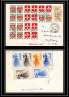 9854 Vignettes Gandon 1186 Lille X10 1185 Tb Affranchissement Sainte Marie Aux Mines 1958 Allemagne Lettre Recommande - 1921-1960: Période Moderne