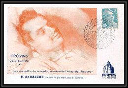 9778 N°810 Gandon Exposition Balzac Provins 1950 France Carte Postale Postcard - Bahnpost