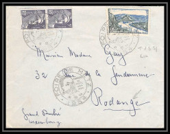 9771 N°977 Andelys Foire De Metz 1954 Pour Rodange Luxembourg France Lettre Cover - Commemorative Postmarks